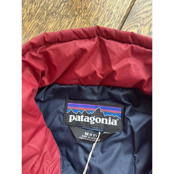 Patagonia Kid's Nano Puff Brick Quilt Wax Red Winter Jacket Size Medium (10) - Picture 2 of 6
